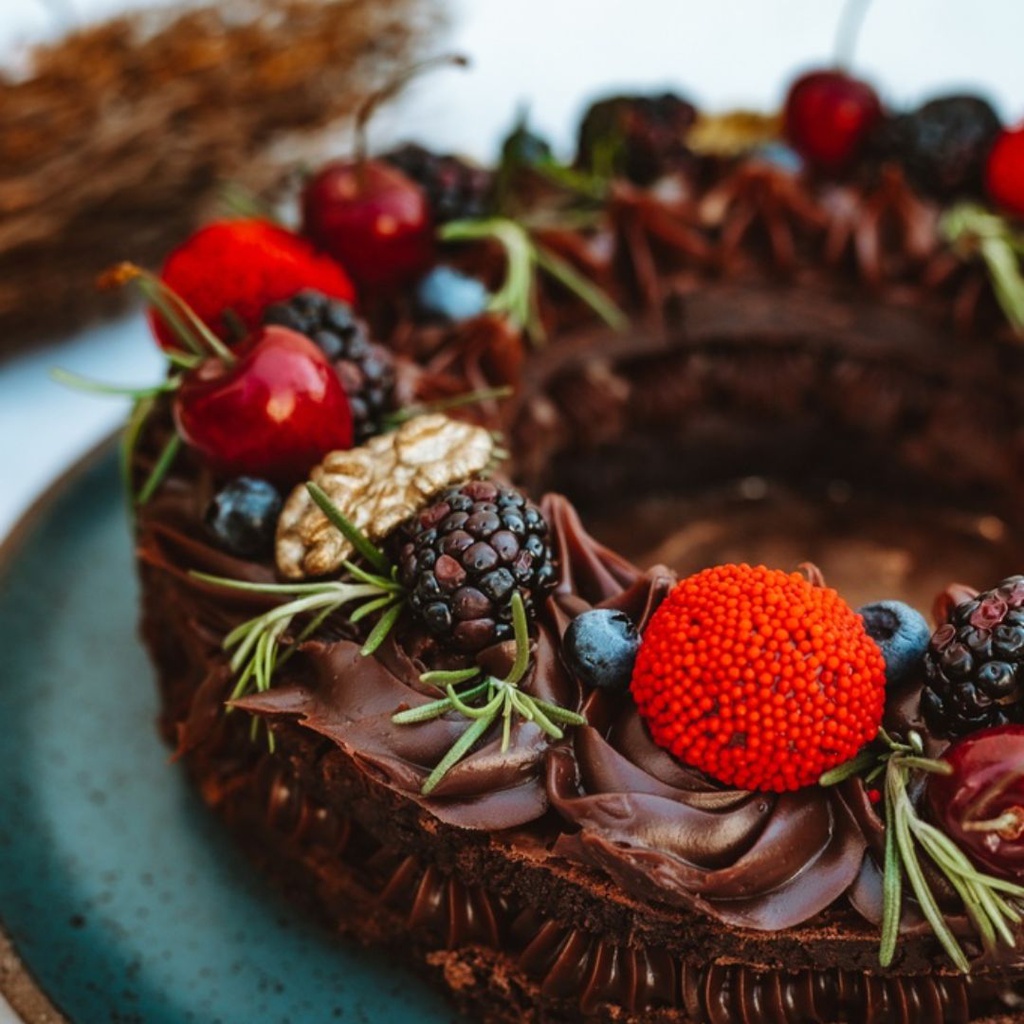 TORTA GUIRLANDA DE BROWNIE