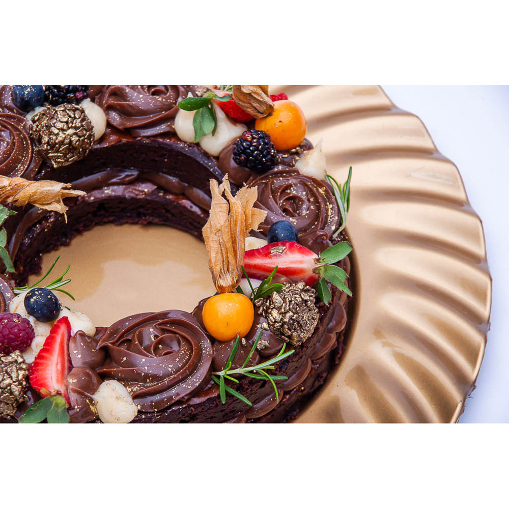 TORTA GIRLANDA DE BROWNIE