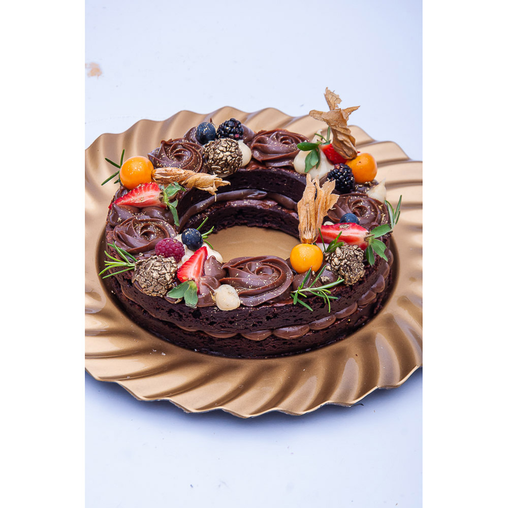 TORTA GIRLANDA DE BROWNIE