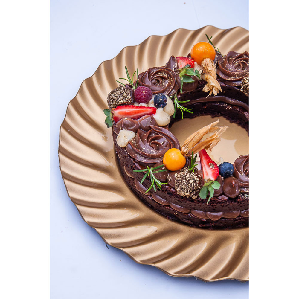 TORTA GIRLANDA DE BROWNIE