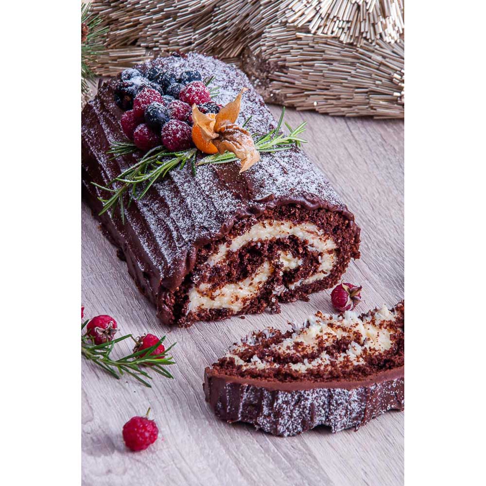 TRONCO DE NATAL (CHOCOLATE COM COCO )
