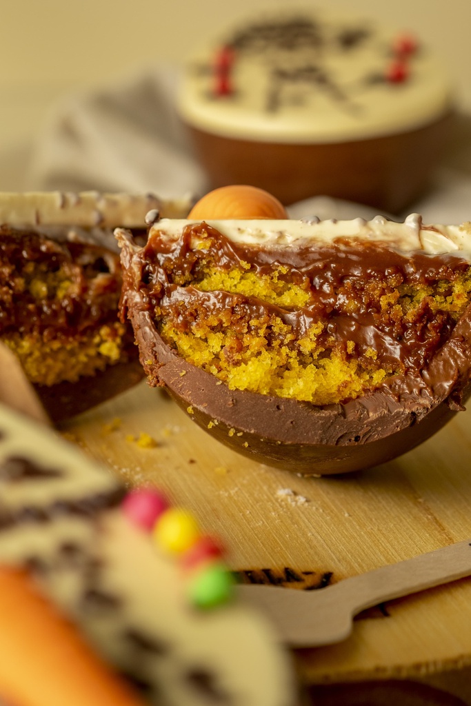 BENTO OVO BOLO DE CENOURA COM CHOCOLATE