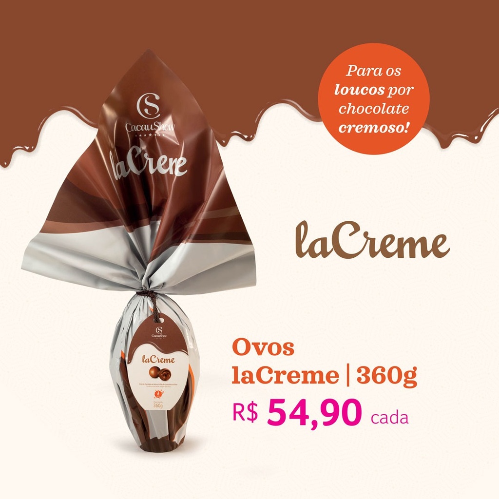 Ovo de Páscoa Lacreme ao Leite