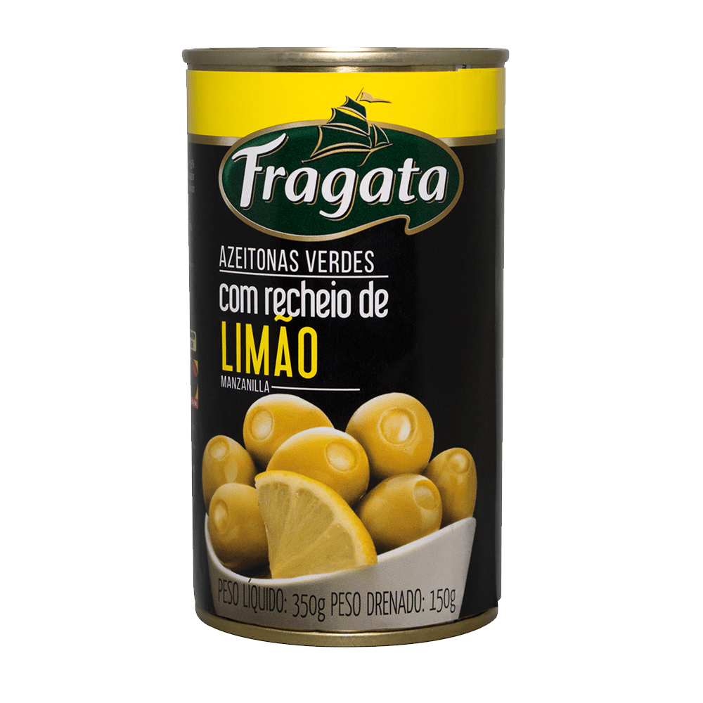 AZEITONA VERDE COM RECHEIO DE LIMÃO MANZA FRAGATTA 350G