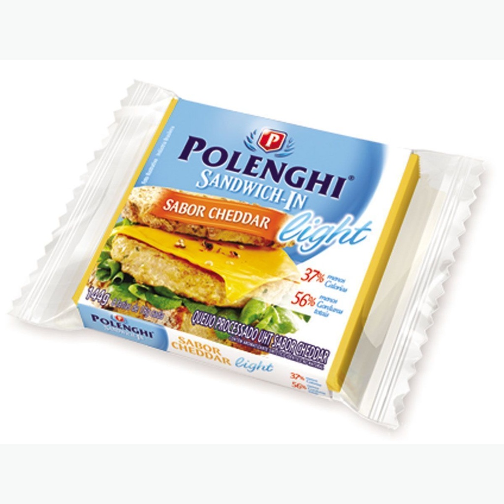 QUEIJO SANDWICH-IN CHEDDAR LIGHT POLENGHI 144G