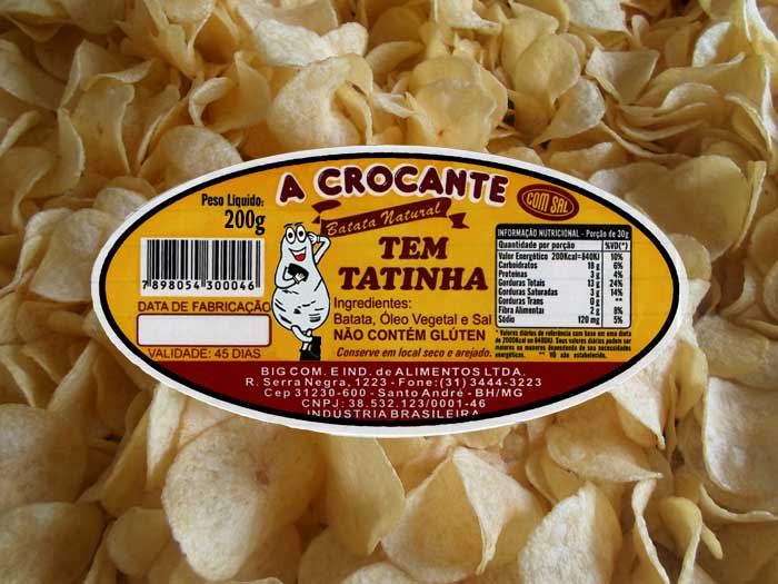 BATATA CHIPS TEM TATINHA  200G