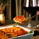 FAGOTTINI DE DAMASCO COM ABACAXI E MOLHO POMODORO