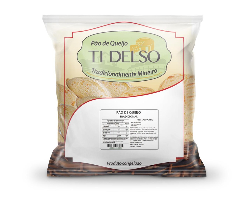 PÃO DE QUEIJO TI DELSO RECHEADO REQUEIJÃO - 1KG