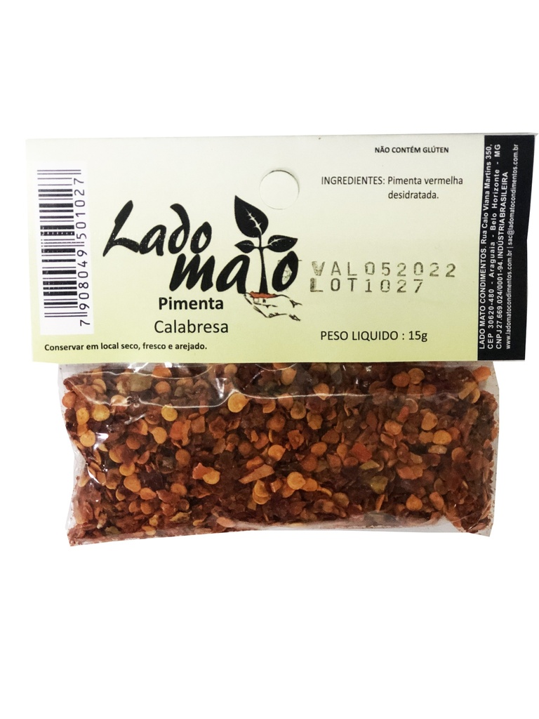 TEMPERO PIMENTA CALABRESA LADO MATO - 15g