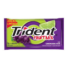 CHICLETE TRIDENT MIX SABOR LIMONADA/UVA - 5un