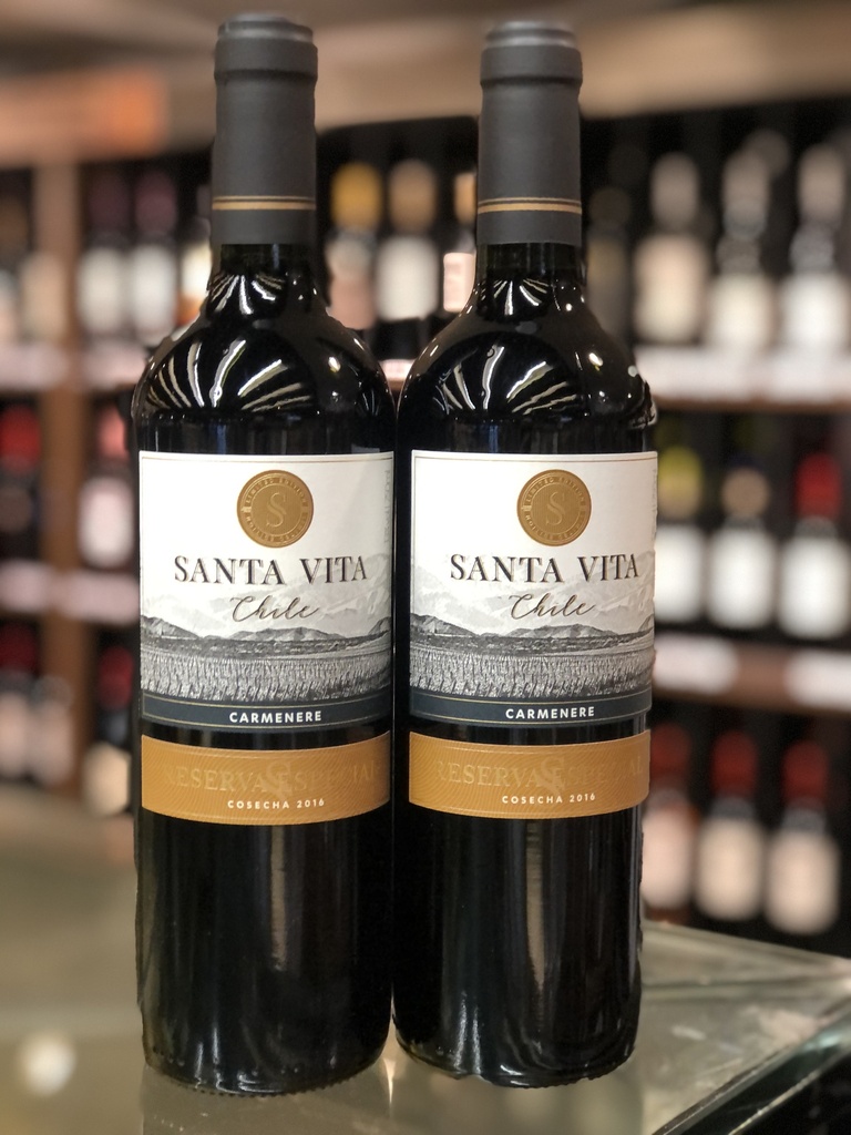 VINHO TINTO CHILENO SANTA VITA CARMENERE 750mL