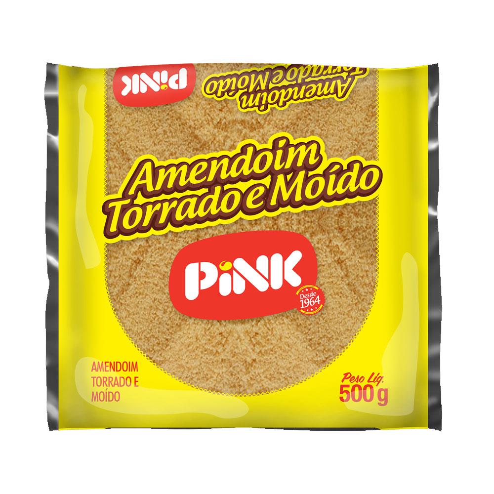 AMENDOIM TORRADO MOÍDO PINK 500G