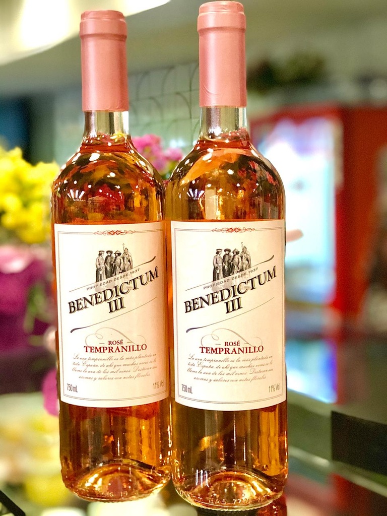 VINHO ROSÉ ESPANHOL BENEDICTUM ROSÉ DE TEMPRANILLO 750ML