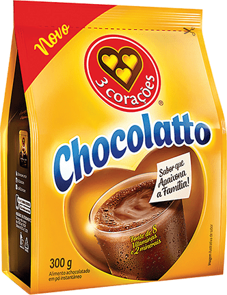 ACHOCOLATADO EM PÓ 3 CORAÇÕES 300G