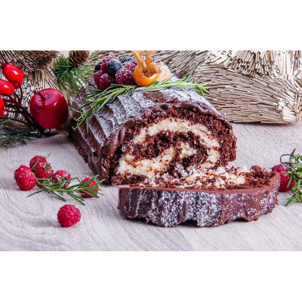 TRONCO DE NATAL (CHOCOLATE COM COCO )