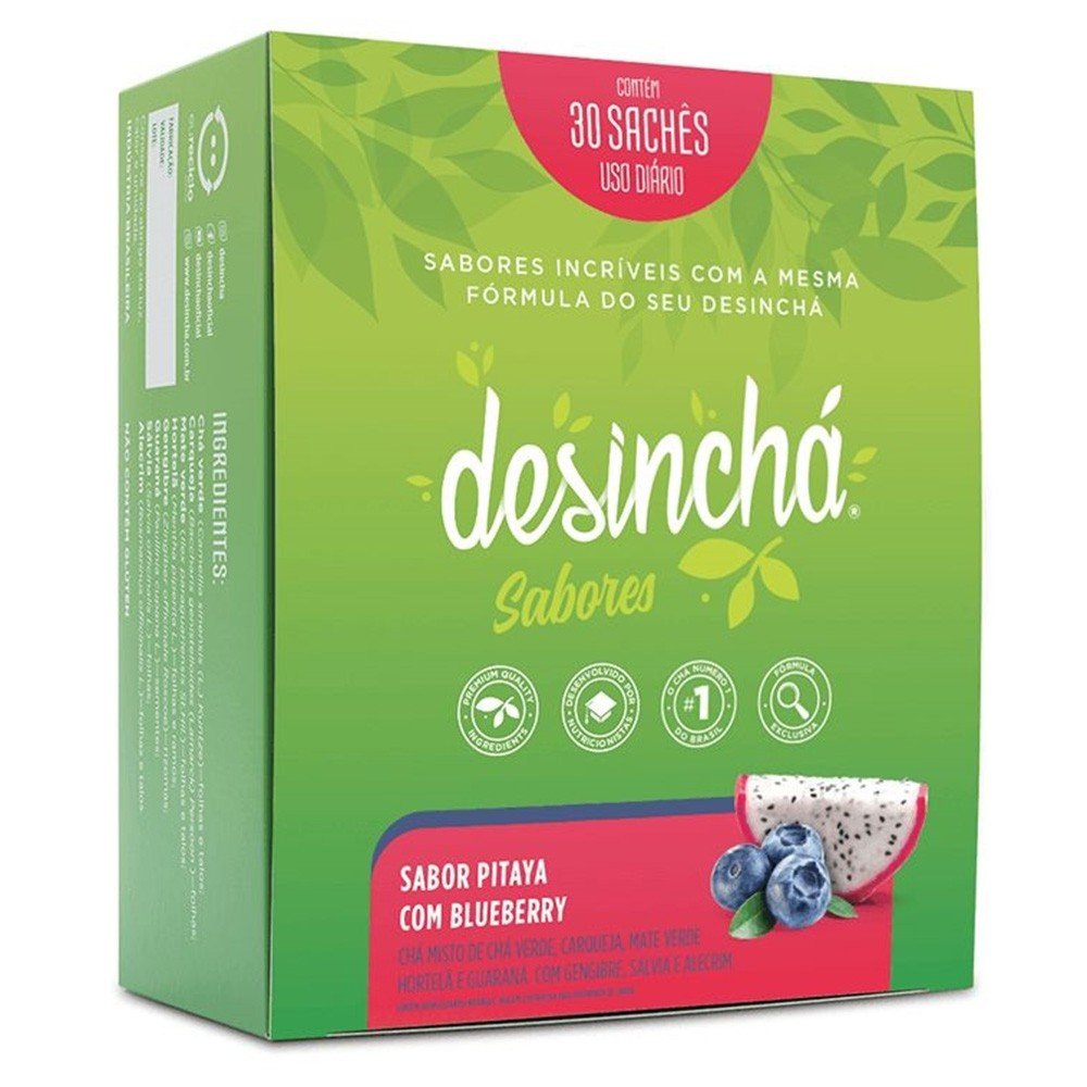 CHÁ DESINCHÁ PITAYA COM BLUEBERRY 30 SACHÊS